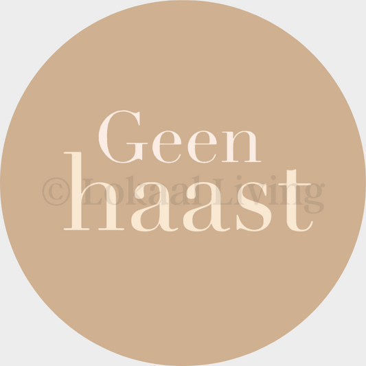 SALE muurcirkel Geen haast beige - 3mm dikte