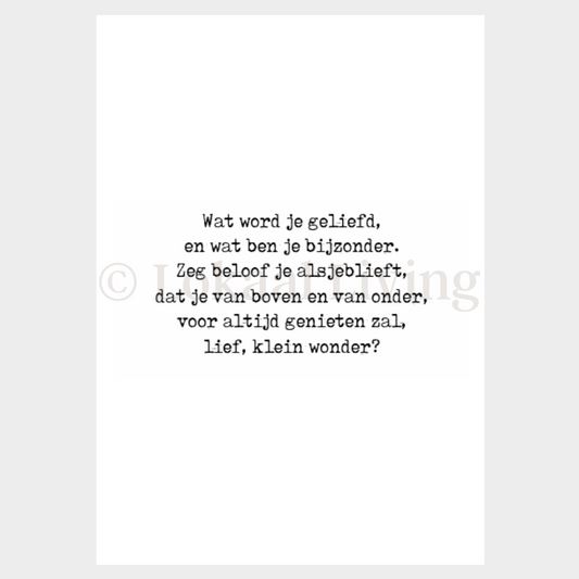 Poster Lief, klein wonder