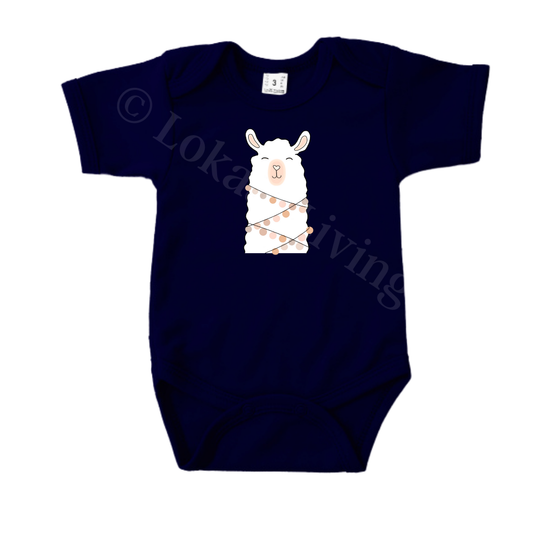 Romper - maat 56-92 - Navy - korte mouw - (ontwerp naar keuze)