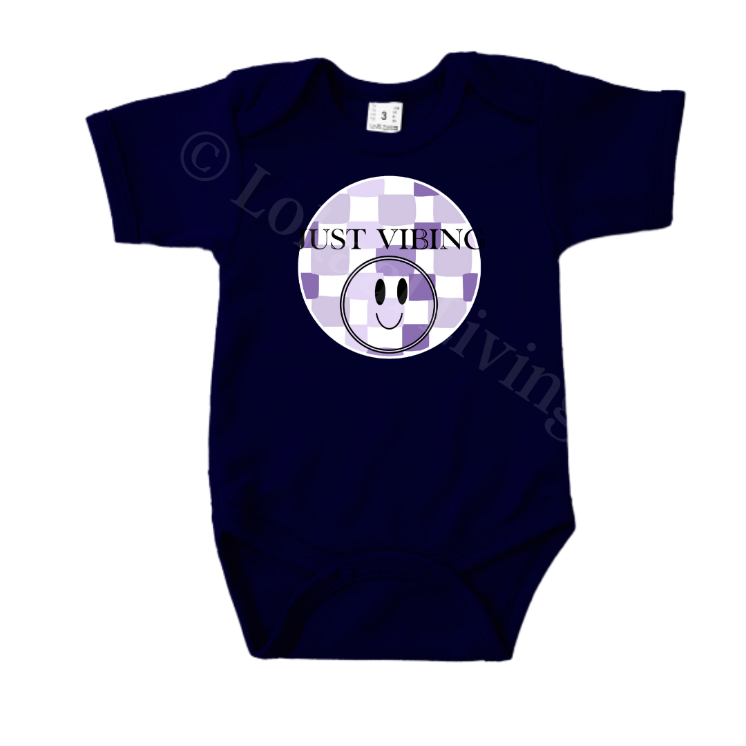 Romper - maat 56-92 - Navy - korte mouw - (ontwerp naar keuze)