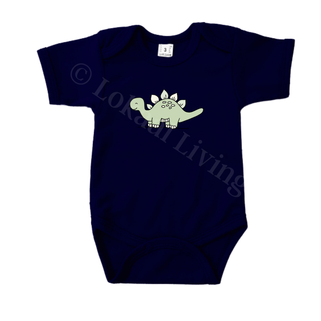 Romper - maat 56-92 - Navy - korte mouw - (ontwerp naar keuze)
