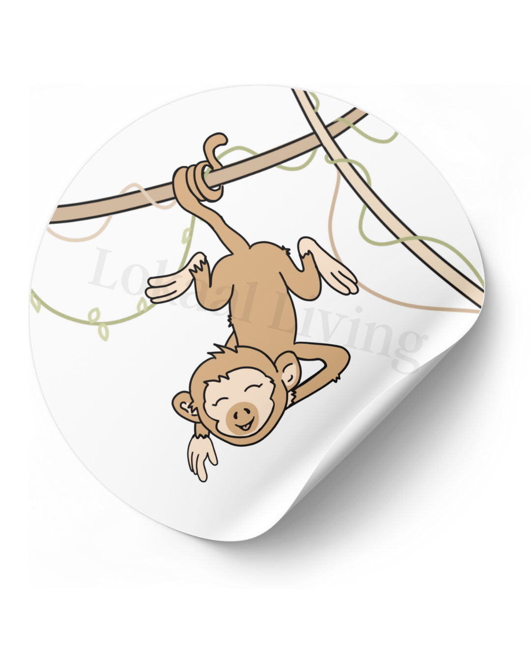Stickerset Aap - Grappige Aap Stickers Set van 12 | Lokaal Living