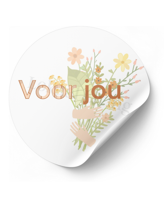 Stickerset Bloemen voor jou