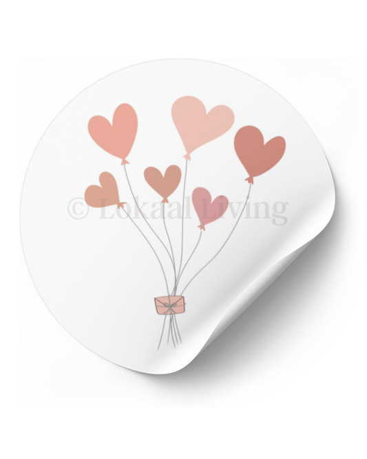 Stickerset Hartjesballonnen