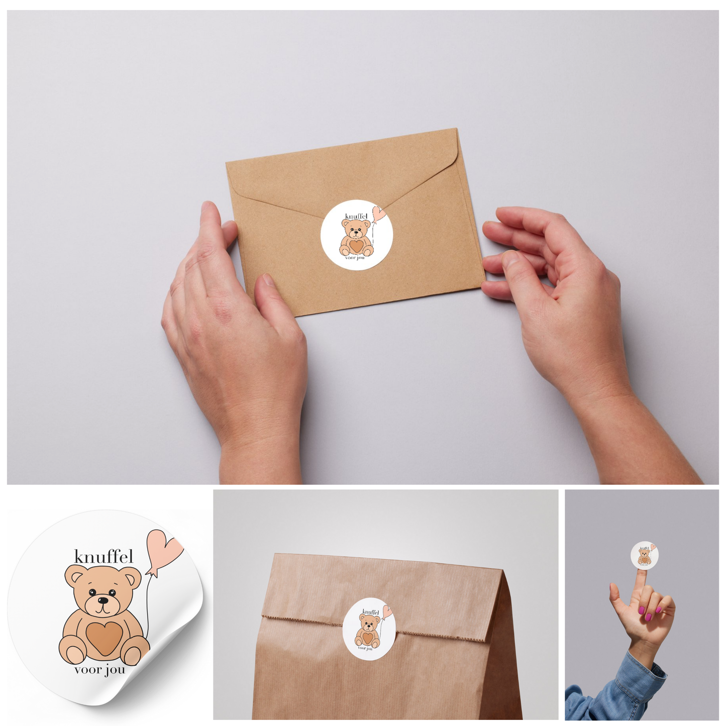 Stickerset knuffel voor jou