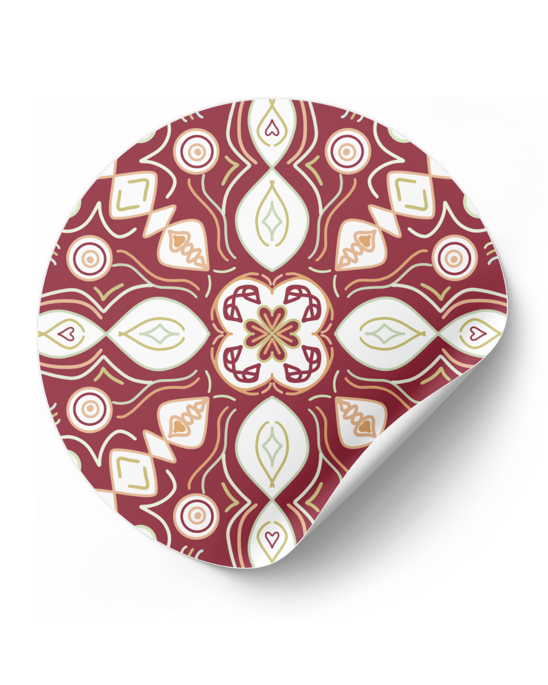 Stickerset Mediterraans burgundy
