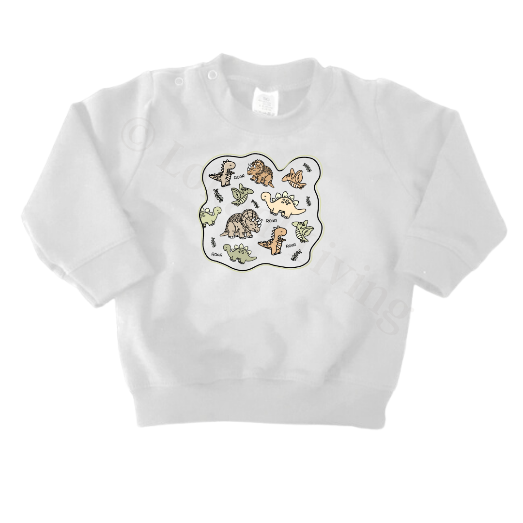 Sweaters - maat 56-104 - Wit - (ontwerp naar keuze)