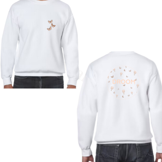 Sweater - Wit - volwassenen - (ontwerp naar keuze)