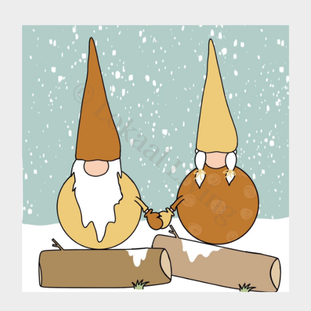 Wenskaart Kerstkoppeltje (kerstkaart)