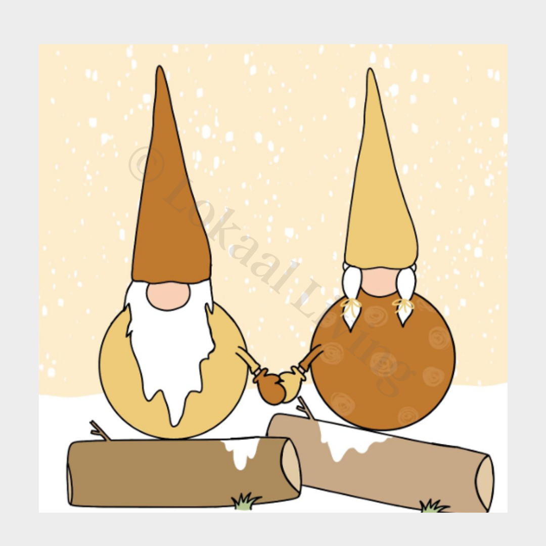 Wenskaart Kerstkoppeltje (kerstkaart)