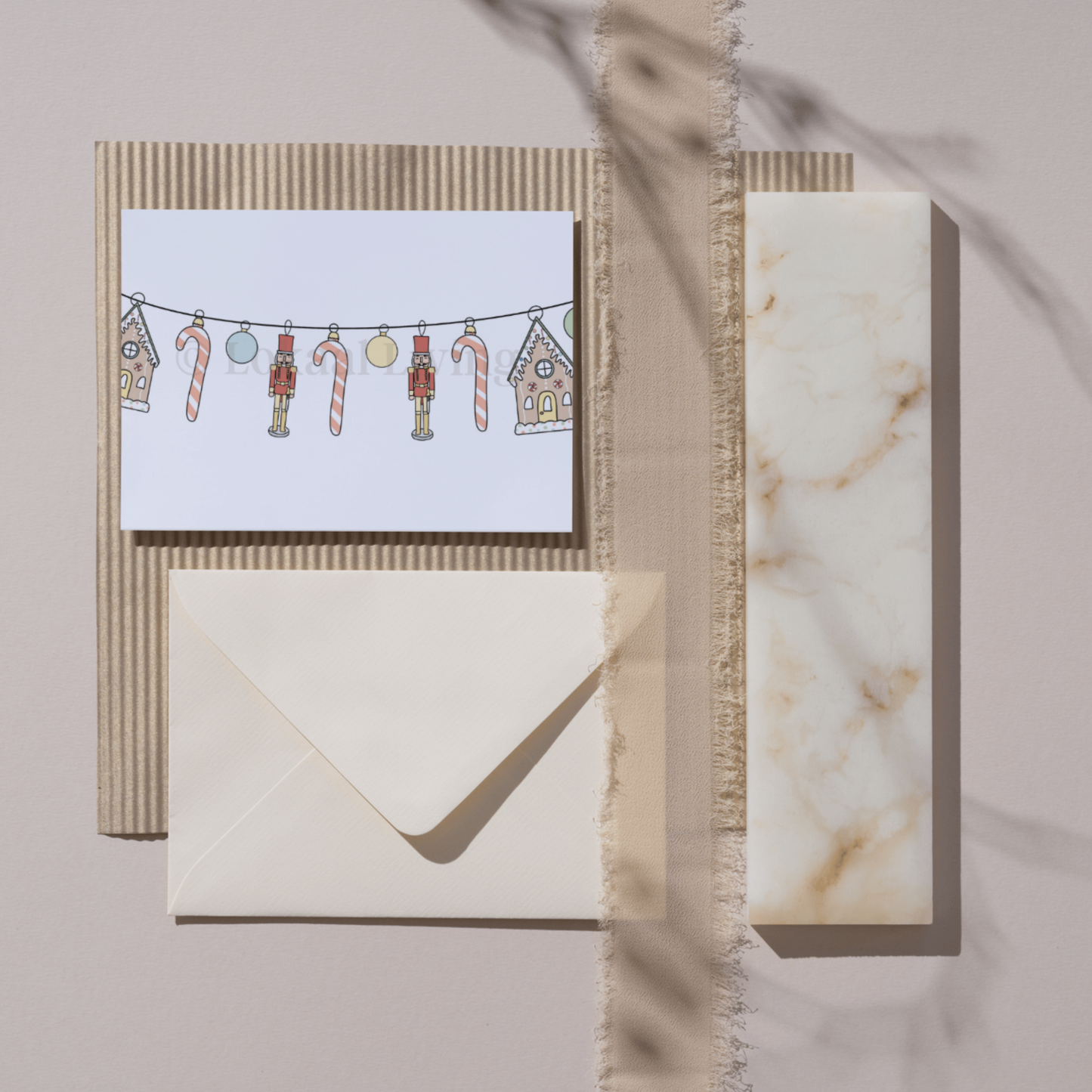 Wenskaart Kerstslinger (kerstkaart)