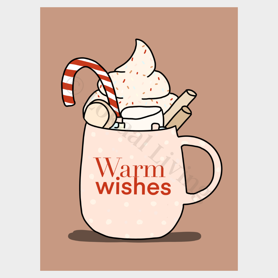 Wenskaart Warm Wishes (kerstkaart)