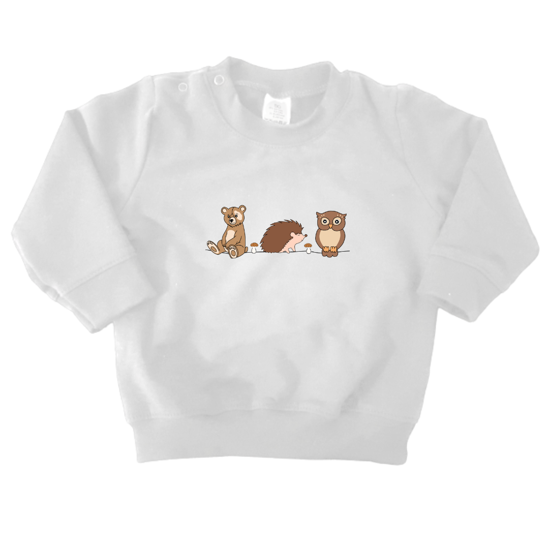 Sweaters - maat 56-104 - Wit - (ontwerp naar keuze)