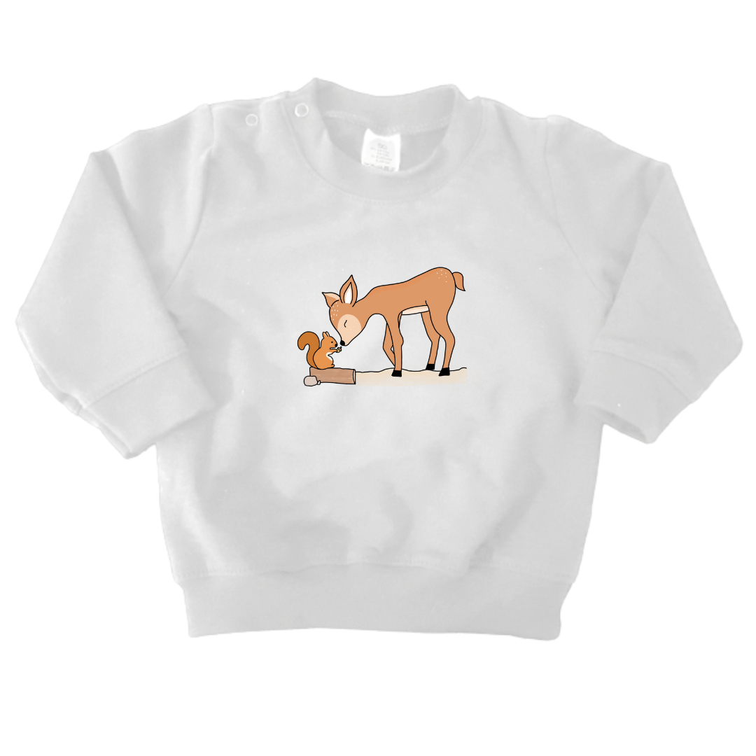 Sweaters - maat 56-104 - Wit - (ontwerp naar keuze)