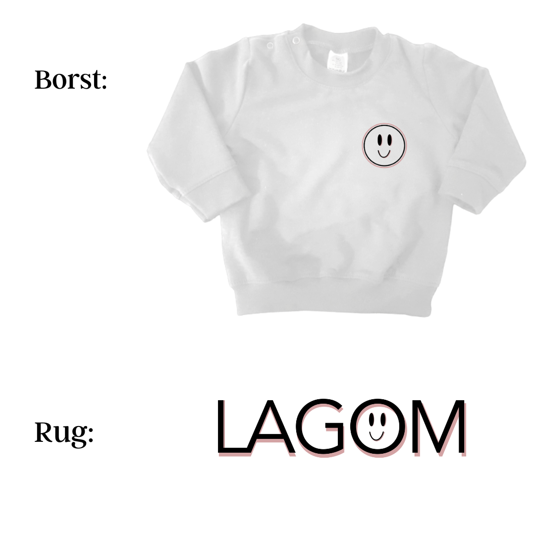 Sweaters - maat 56-104 - Wit - (ontwerp naar keuze)