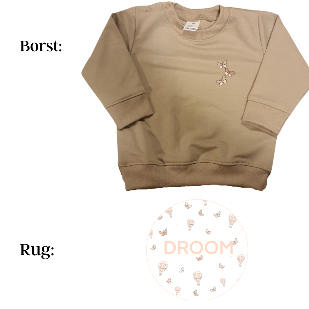 Sweaters - maat 56-104 - Zand - (ontwerp naar keuze)