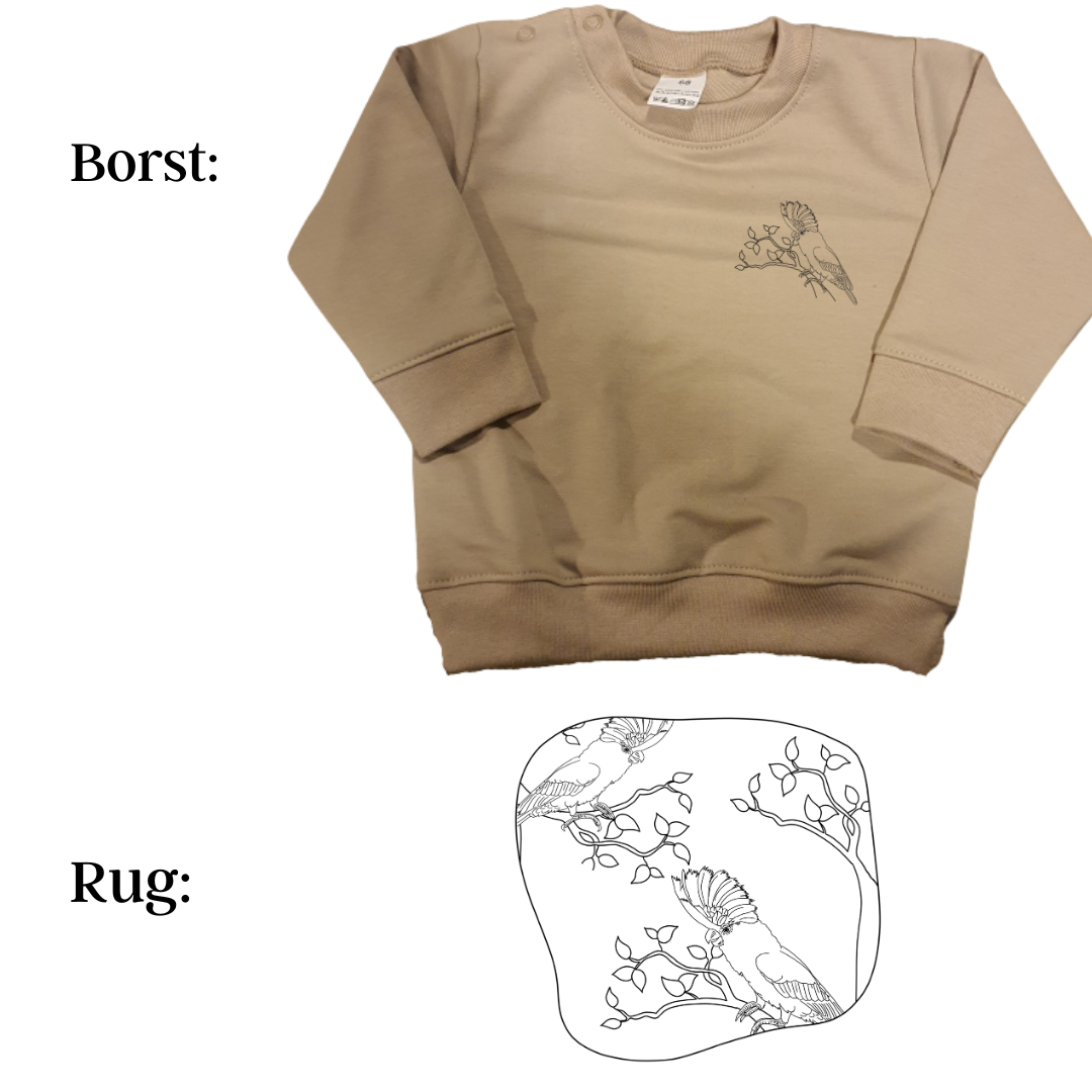 Sweaters - maat 56-104 - Zand - (ontwerp naar keuze)