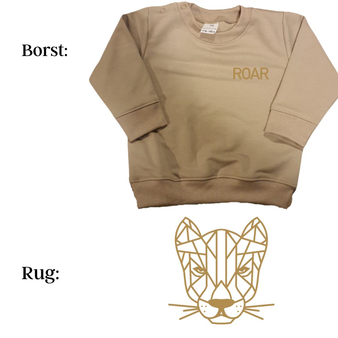 Sweaters - maat 56-104 - Zand - (ontwerp naar keuze)