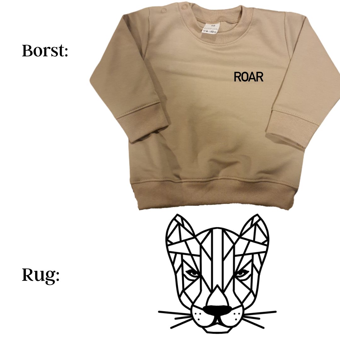 Sweaters - maat 56-104 - Zand - (ontwerp naar keuze)