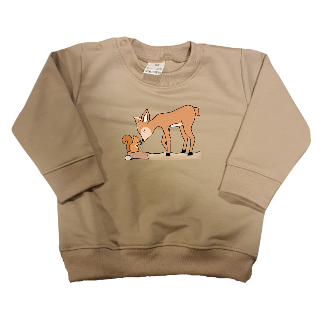 Sweaters - maat 56-104 - Zand - (ontwerp naar keuze)